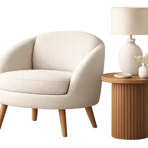 Beige Accent Chair